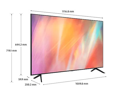 ابعاد مناسب تلویزیون 50au7000سامسونگ