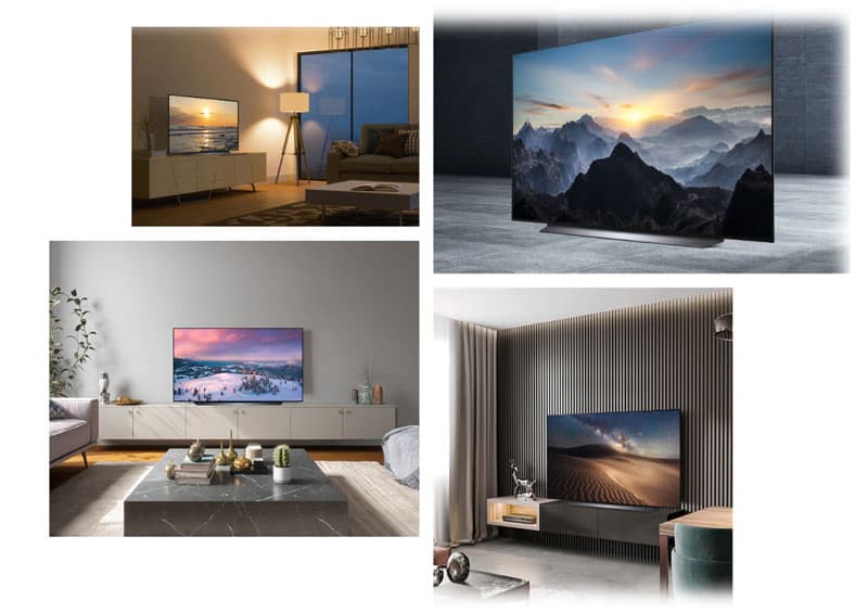 طراحی ملیح تلویزیون ال جی oled 4k 65