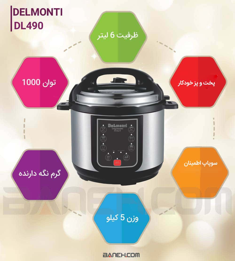 اینفوگرافی زودپز دلمونتی DL490 