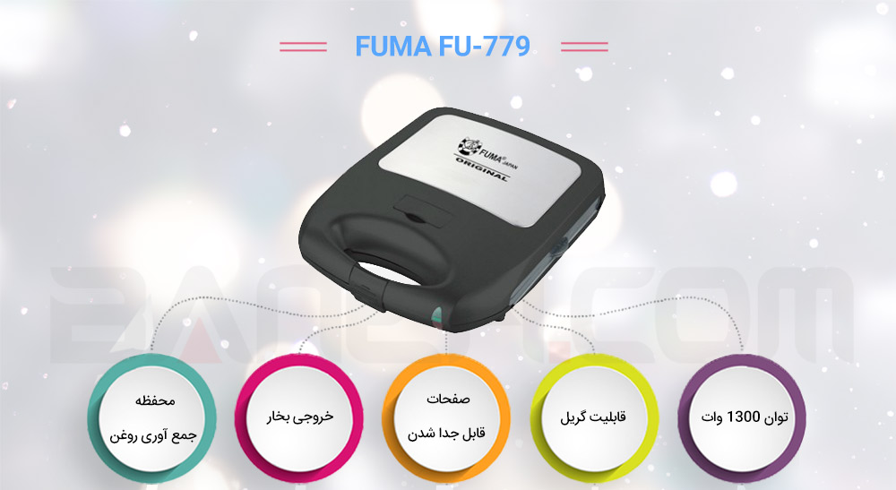 اینفوگرافی ساندویچ ساز FU-779 فوما