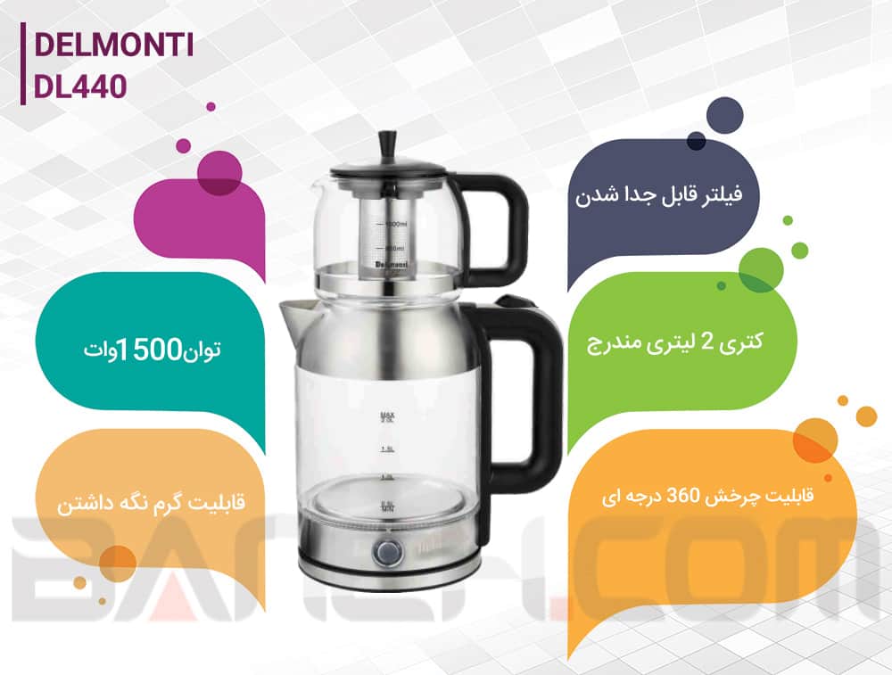 اینفوگرافی چای ساز دلمونتی DL440 